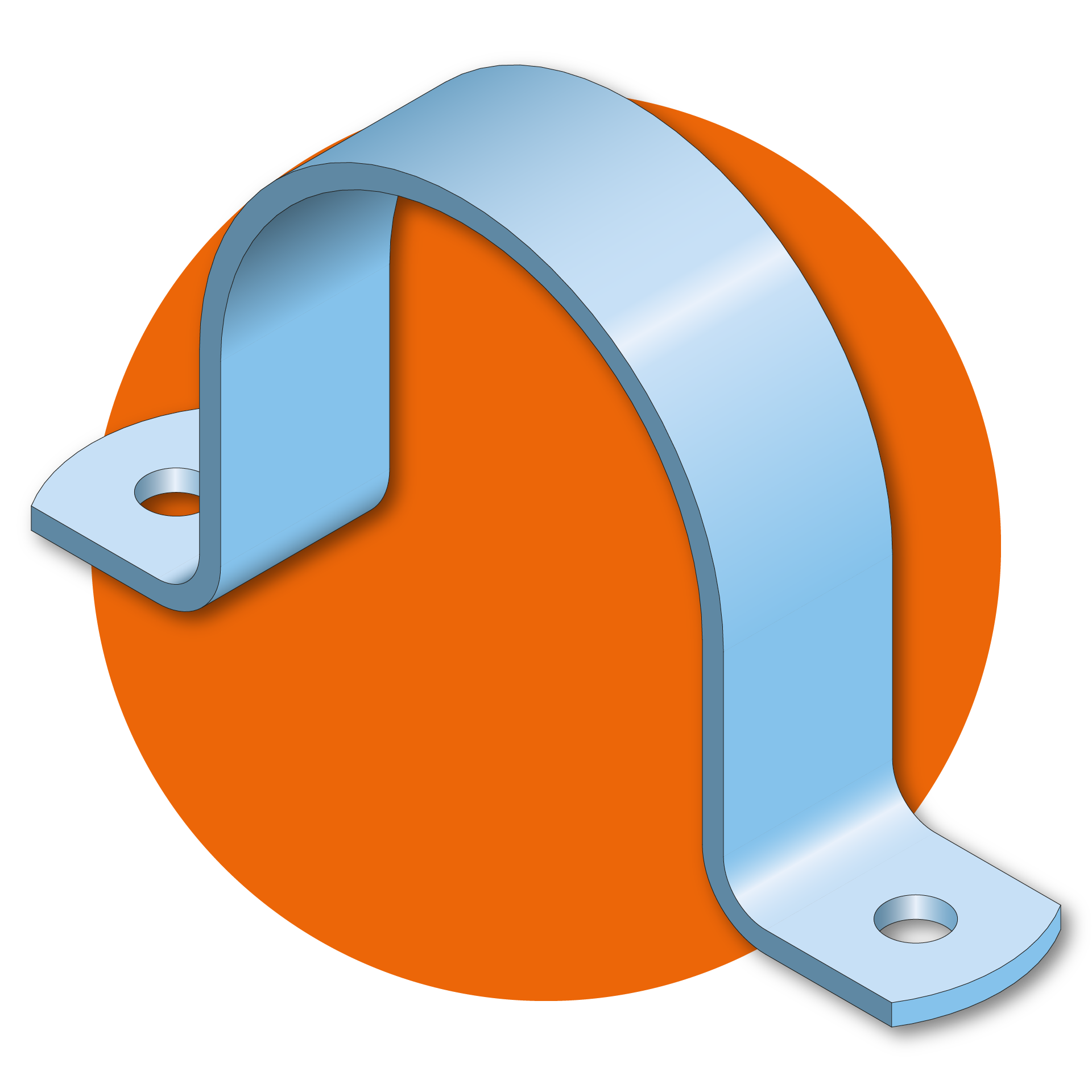 Heavy Duty Pipe Clamp_Icoon_ORANJE